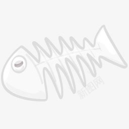 塑料鱼鱼骨图标png_新图网 https://ixintu.com 图标 塑料 白色鱼骨 鱼骨