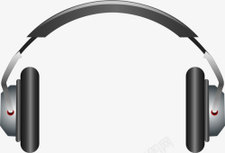 黑色简约耳机装饰图案素材