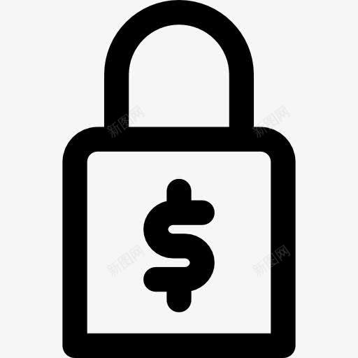 安全交易图标png_新图网 https://ixintu.com 块 安全 工具 美元符号 银行 锁