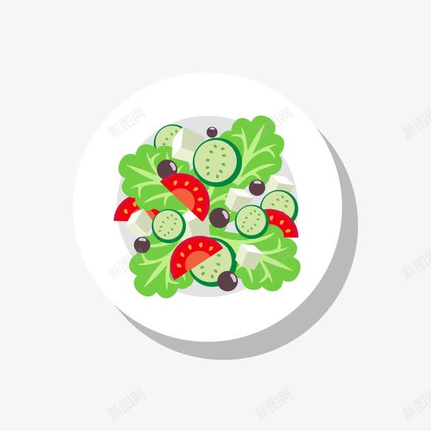 一盘蔬菜沙拉png免抠素材_新图网 https://ixintu.com 一盘 减肥餐 矢量食物 绿色 蔬菜 蔬菜沙拉