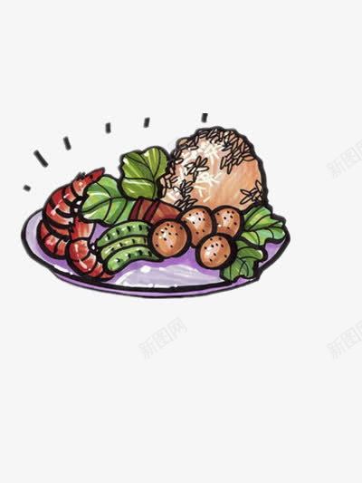 豆角和基围虾png免抠素材_新图网 https://ixintu.com 盘子 美食 肉类 蔬菜