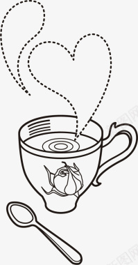 卡通手绘茶具茶杯矢量图图标图标