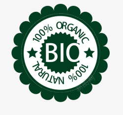 bio标签绿色食品标签矢量图高清图片