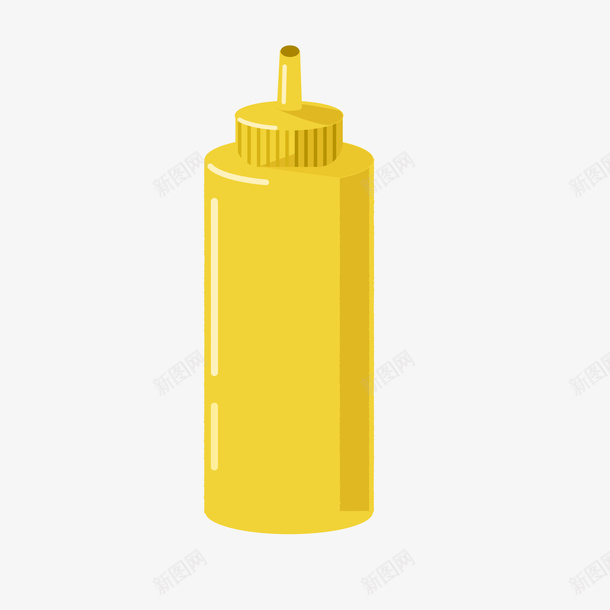 卡通酱料矢量图ai免抠素材_新图网 https://ixintu.com 卡通 卡通沙拉酱 沙拉酱 瓶子设计 矢量图 酱料瓶子 黄色