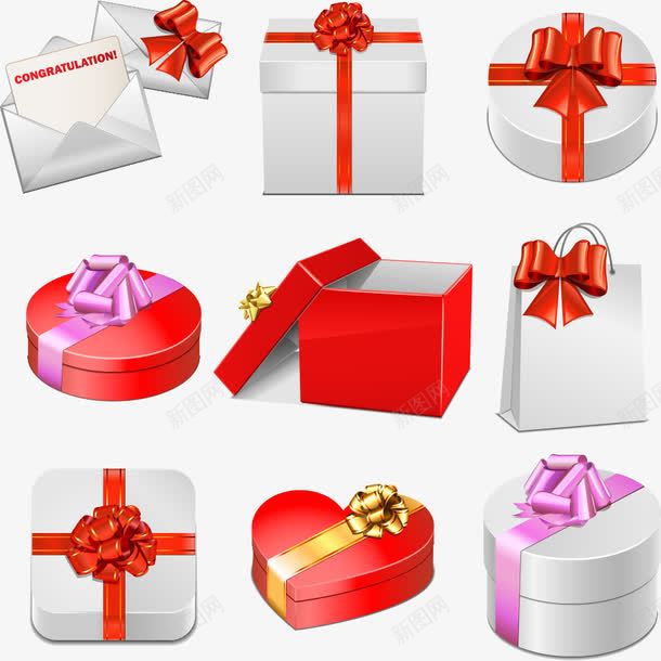 圣诞节礼物盒png免抠素材_新图网 https://ixintu.com 卡通礼盒 圣诞节 圣诞节礼物盒 矢量礼盒 礼物盒 红色礼盒 节日礼盒