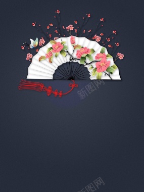 阳春三月最美桃花节海报背景模板背景