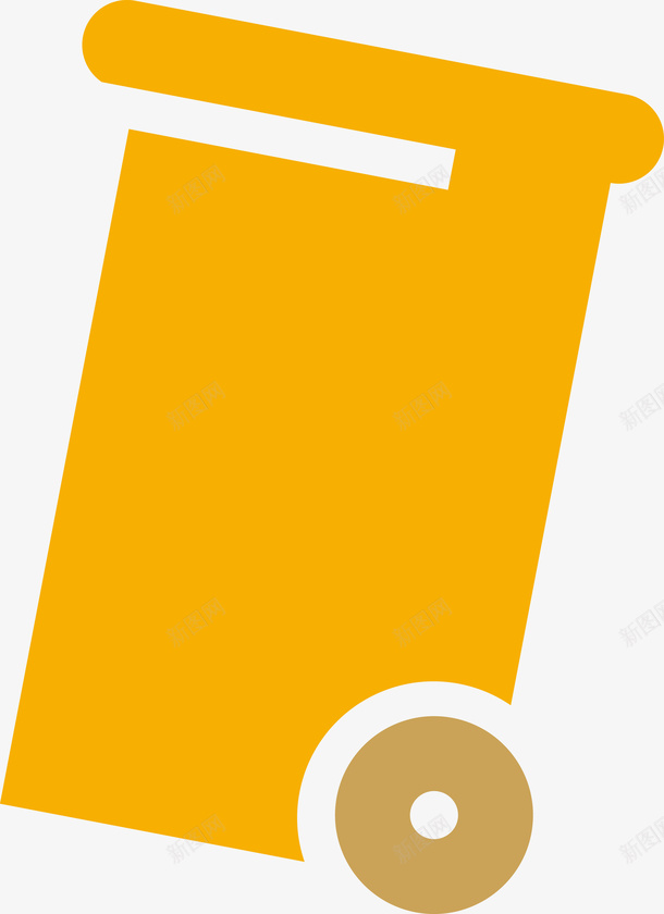 扁平化金色垃圾桶图图标png_新图网 https://ixintu.com 低能耗 垃圾桶 环保 环保图标 矢量图标 节能环保 金色 金色图标