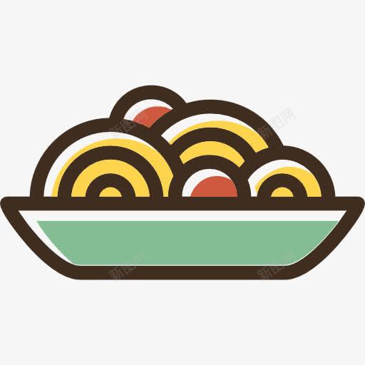 意大利面图标png_新图网 https://ixintu.com 意大利面 意大利食品 盘 碗 碟 面食 食品