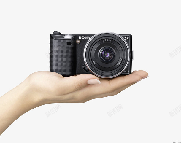 Sony照相机png免抠素材_新图网 https://ixintu.com Sony 照相机 电子产品 黑色