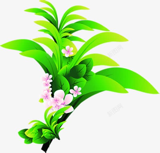 绿色植物花朵春天美景png免抠素材_新图网 https://ixintu.com 春天 绿色植物 美景 花朵