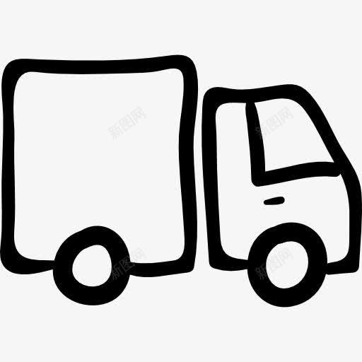 汽车手绘集装箱车辆图标png_新图网 https://ixintu.com 卡车 手绘 概述 汽车 车轮轮廓 运输 集装箱