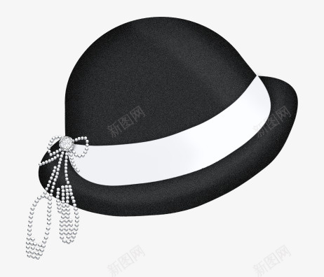 黑白帽子png免抠素材_新图网 https://ixintu.com 小帽子 帽子 黑白色