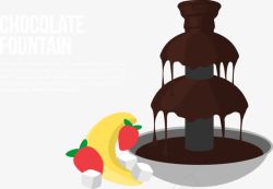 流对甜食烹饪巧克力喷泉素材