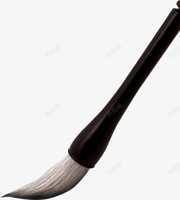 黑色毛笔png免抠素材_新图网 https://ixintu.com 学习用品 毛笔 黑色