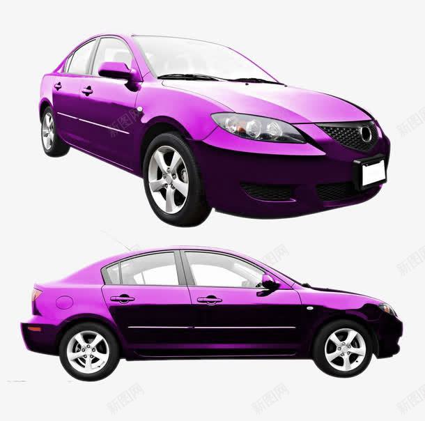 紫色汽车png免抠素材_新图网 https://ixintu.com 小轿车 水墨汽车 汽车 紫色汽车 紫色的车 车