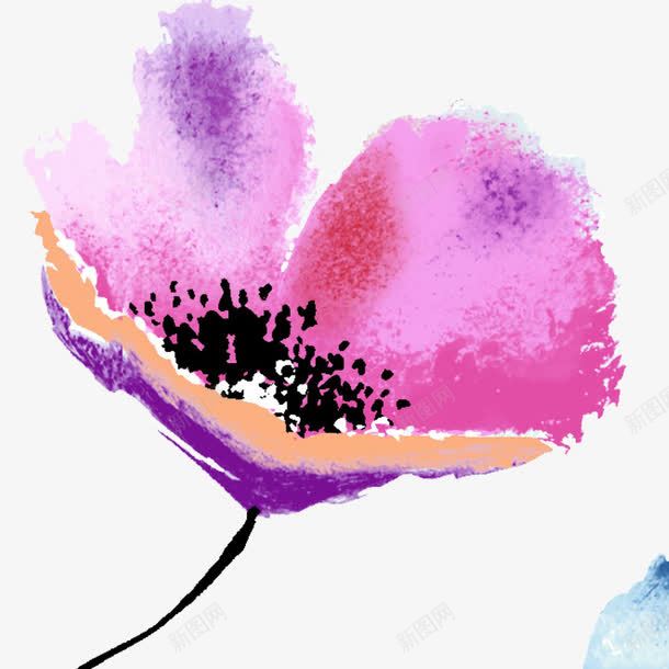 一朵紫粉色的木槿花手绘png免抠素材_新图网 https://ixintu.com 手绘 木槿 粉色 紫色 花