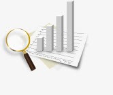 比例图png免抠素材_新图网 https://ixintu.com 放大镜 柱形图 比例图