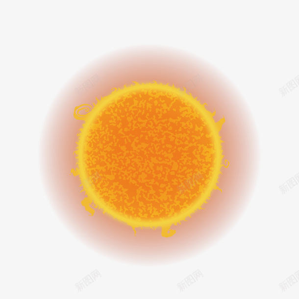 卡通金色太阳png免抠素材_新图网 https://ixintu.com 卡通太阳 发光太阳 背景装饰 金色太阳