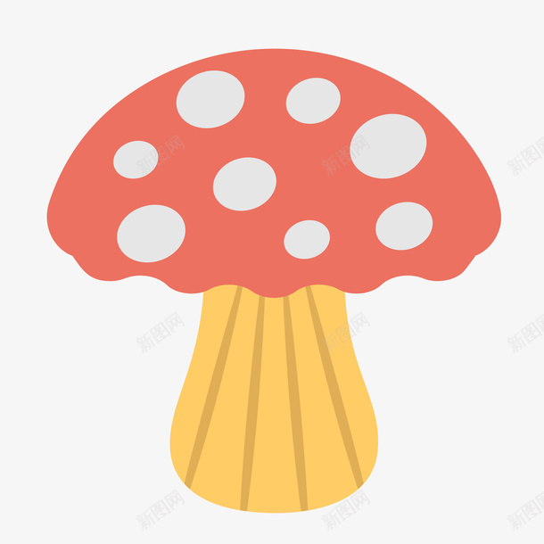 扁平斑点蘑菇矢量图eps免抠素材_新图网 https://ixintu.com PNG免抠图 手绘 斑点 植物 蘑菇 矢量图