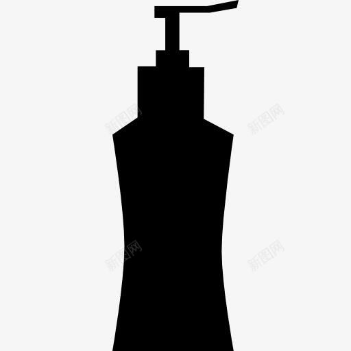 皂液容器瓶的黑色剪影侧视图图标png_新图网 https://ixintu.com 发廊 工具 工具和用具 液体 液体肥皂 轮廓瓶 香皂 黑