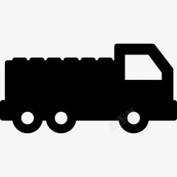 载重载重卡车侧面图标高清图片