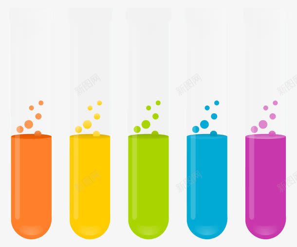 有质感的卡通彩色化学试管元素png免抠素材_新图网 https://ixintu.com 元素 化学 卡通 彩色 试管 质感