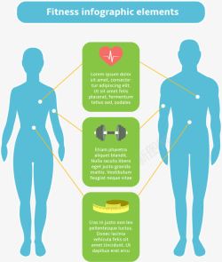 健康指标监控手绘扁平身体健康高清图片