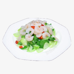 小油菜炒虾仁小油菜炒虾仁高清图片