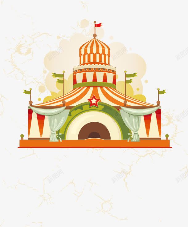 手绘马戏团帐篷png免抠素材_新图网 https://ixintu.com 卡通帐篷 手绘帐篷 马戏团 马戏团帐篷素材