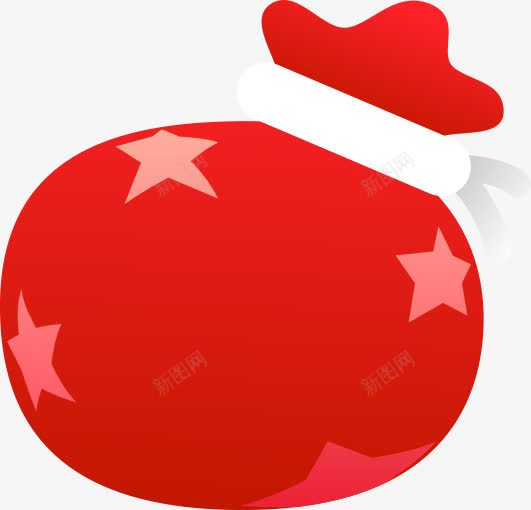 礼物袋png免抠素材_新图网 https://ixintu.com 圣诞节 圣诞袜 礼物袋 节日元素