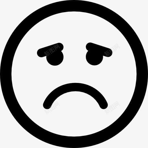 悲伤表情的方脸图标png_新图网 https://ixintu.com 伤心 广场 情感 接口 脸 表情 表情符号的方 面孔