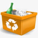 垃圾新的橙色回收站垃圾桶人氧png免抠素材_新图网 https://ixintu.com Garbage bin new orange recycle trashcan 回收站 垃圾 垃圾桶 新的 橙色