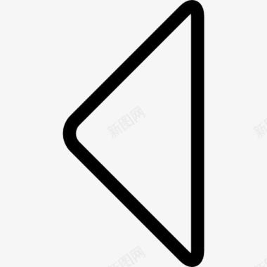 箭头三角形轮廓指向左图标图标