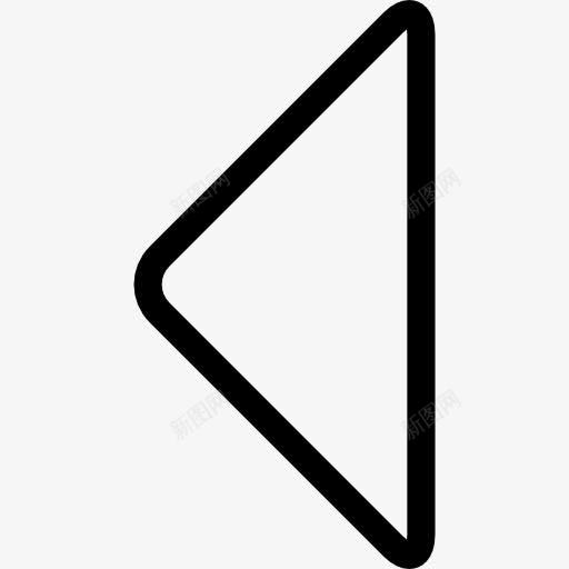 箭头三角形轮廓指向左图标png_新图网 https://ixintu.com 三角形 左 概述 箭 背 轮廓