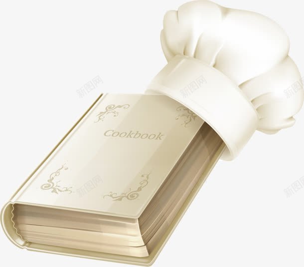 带着厨师帽的书png免抠素材_新图网 https://ixintu.com 书 卡通 厨师帽 可爱