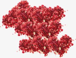 大红色花串元素素材