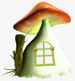镙戝共鍓卡通蘑菇房子高清图片