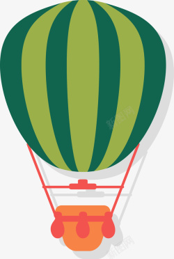 卡通扁平化漂浮热气球矢量图素材