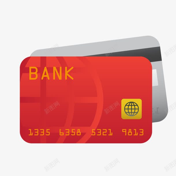 红色银行卡png免抠素材_新图网 https://ixintu.com 信用卡 储蓄卡 红色银行卡 银行卡
