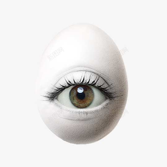 鸡蛋眼睛png免抠素材_新图网 https://ixintu.com 鸡蛋眼睛创意白色