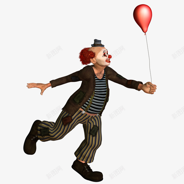 手绘小丑气球png免抠素材_新图网 https://ixintu.com joker 小丑 手绘小丑 手绘气球 气球
