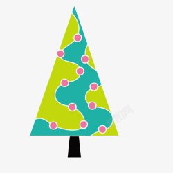 圣诞许愿树卡通彩色树高清图片