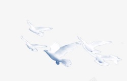 水墨鸽子白色手绘水墨鸽子高清图片