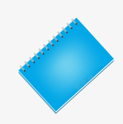 蓝色圈订装笔记本矢量图素材