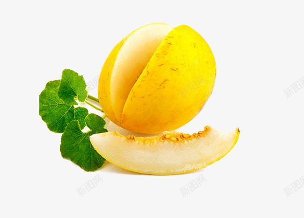 黄色的甜瓜片png免抠素材_新图网 https://ixintu.com 免抠素材甜瓜图片 新鲜的甜瓜 水果类图片 甘甜可口