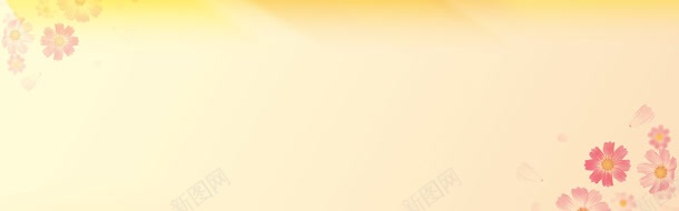 边饰花朵黄色横幅jpg设计背景_新图网 https://ixintu.com 横幅 花朵 边饰 黄色