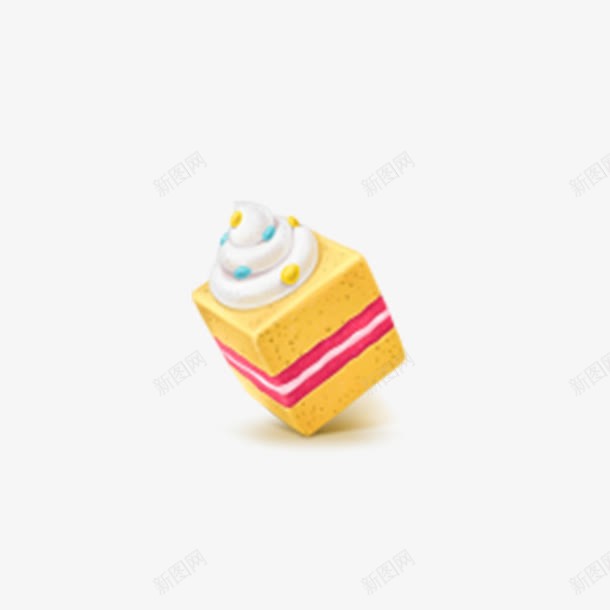 黄白色立方体雪糕png免抠素材_新图网 https://ixintu.com 可爱小蛋糕素材 立方体 雪糕素材 黄白色