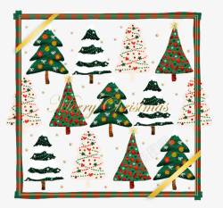 鍦癁鑺傚厤璐圭礌鏉各式各样的圣诞树和边框高清图片