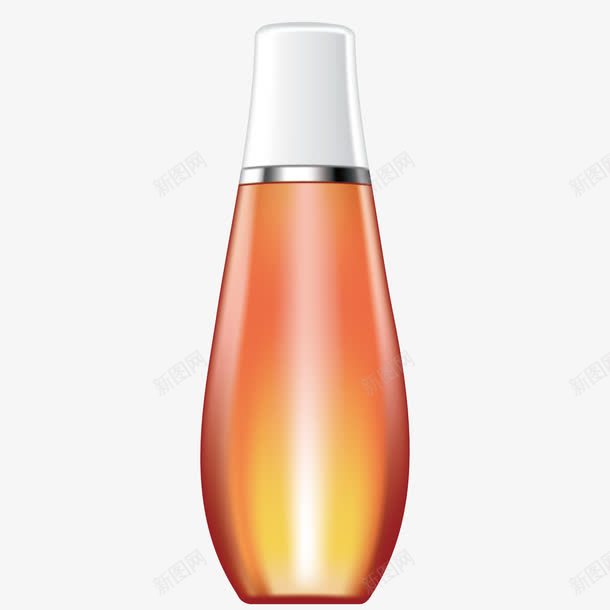 橙色香波png免抠素材_新图网 https://ixintu.com 产品 洗护 瓶子 装饰