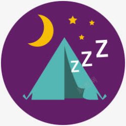 睡帐篷帐篷睡图标高清图片